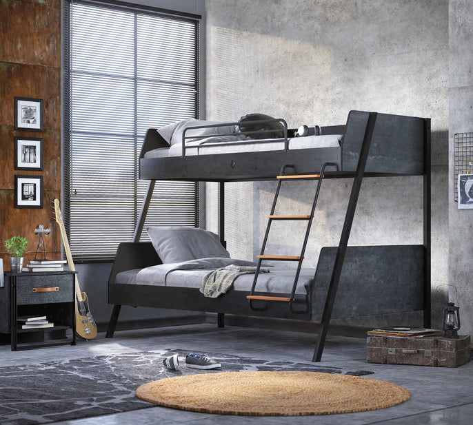 Cilek DARK METAL Etagenbett, 90x200 / 120x200 cm