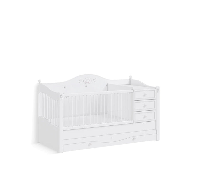 Cilek RUSTIK mitwachsendes Babybett, 80x130-180 cm