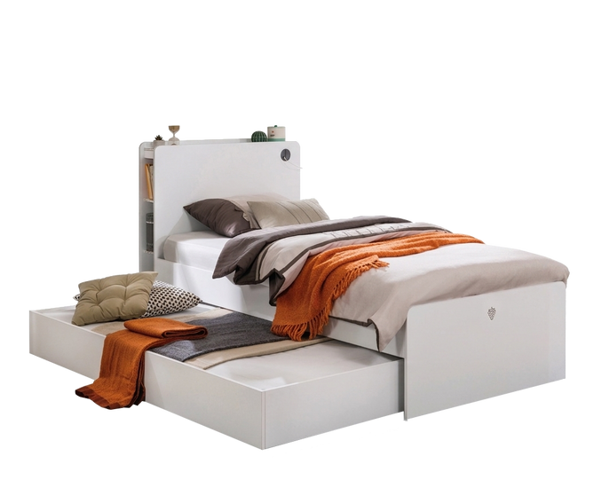 Cilek WHITE Bett mit Ausziehbett oder Bettkasten