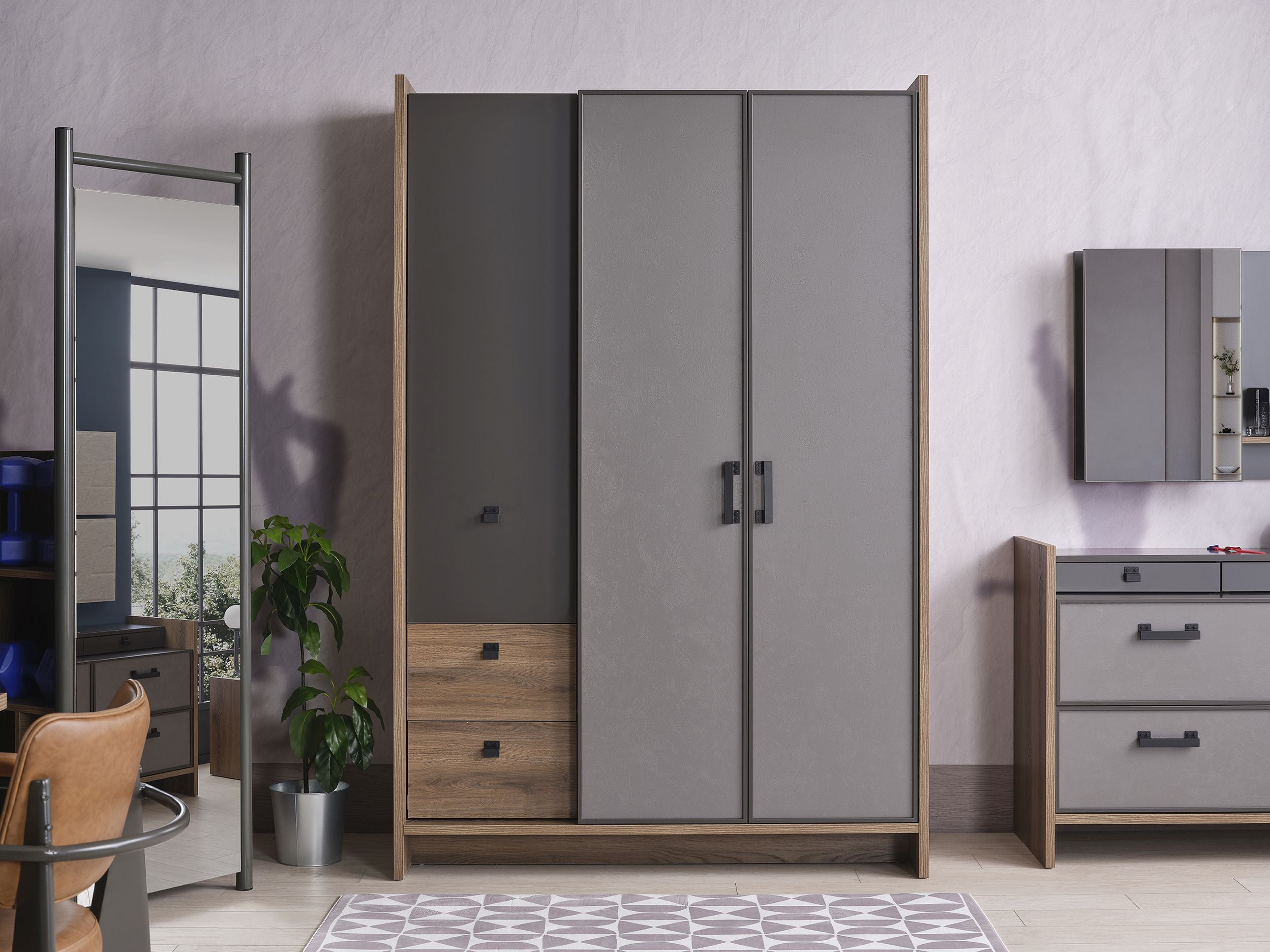 Kupa Action Kleiderschrank 3-türig – Kinder Komfort