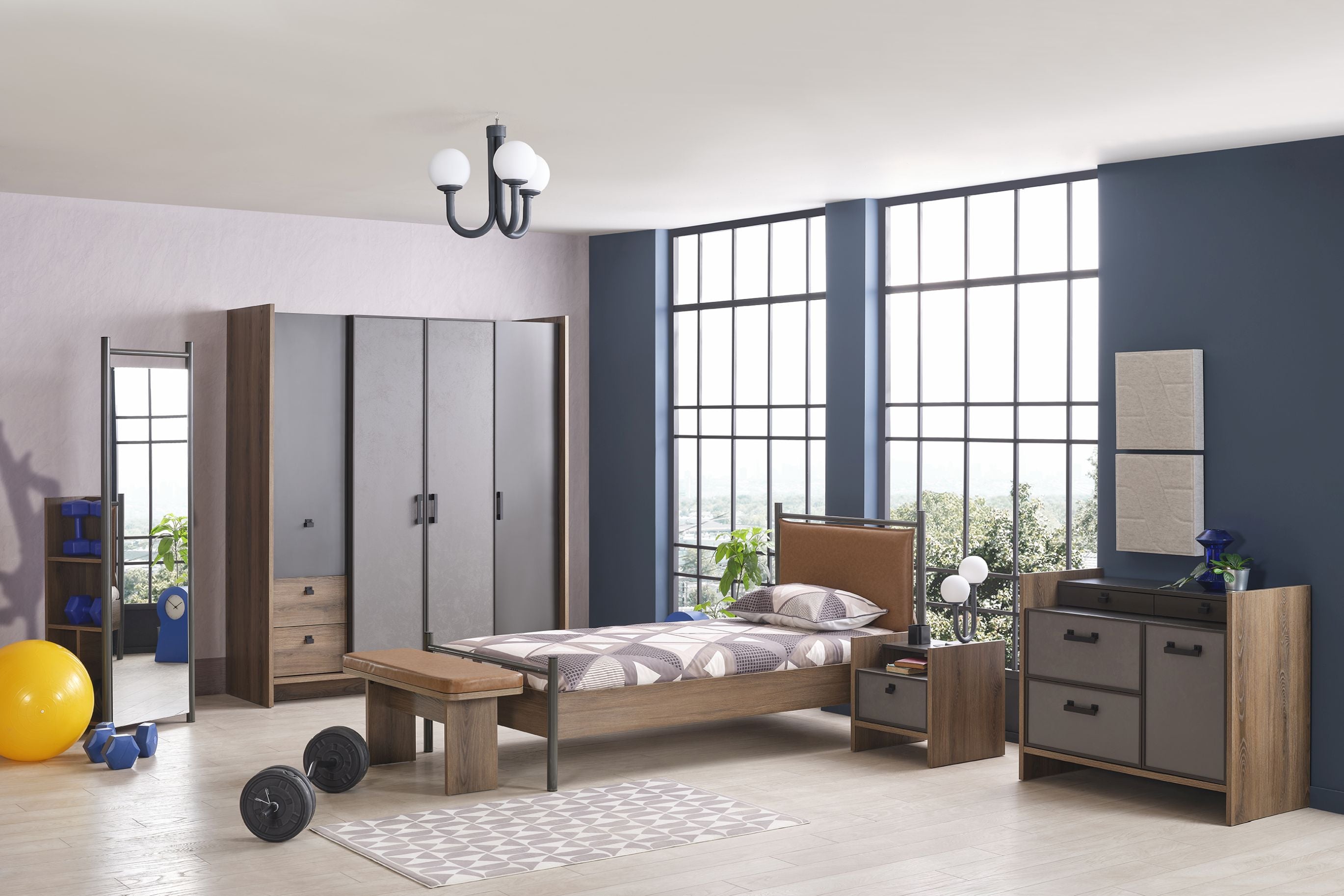 Kupa Action Kleiderschrank 4-türig – Kinder Komfort