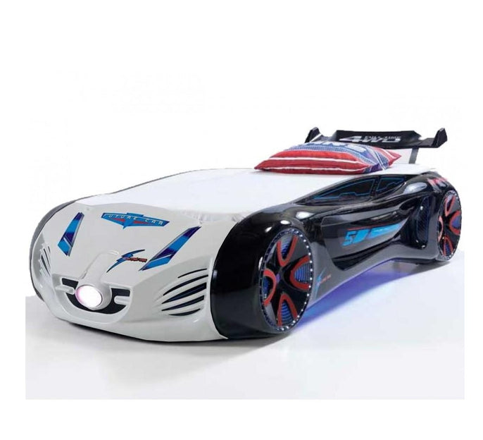 Kinder-Autobett "Future" in Schwarz-Weiß (Komplett-Set) Ausstellungsstück