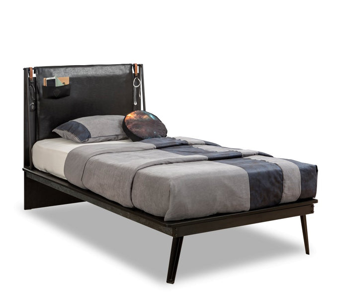 Bett Dark Metal Line (120 - 200cm) - Kinder Komfort