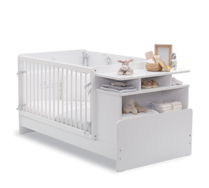 Verwandelbares Babybett Weiß  (70x110cm)