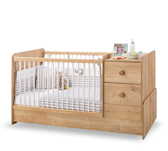 Verwandelbares Baby Bett Mocha (75x160cm)