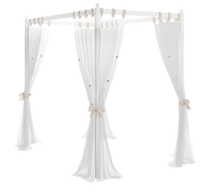Vorhang für Gestell für einen Betthimmel Rustik White