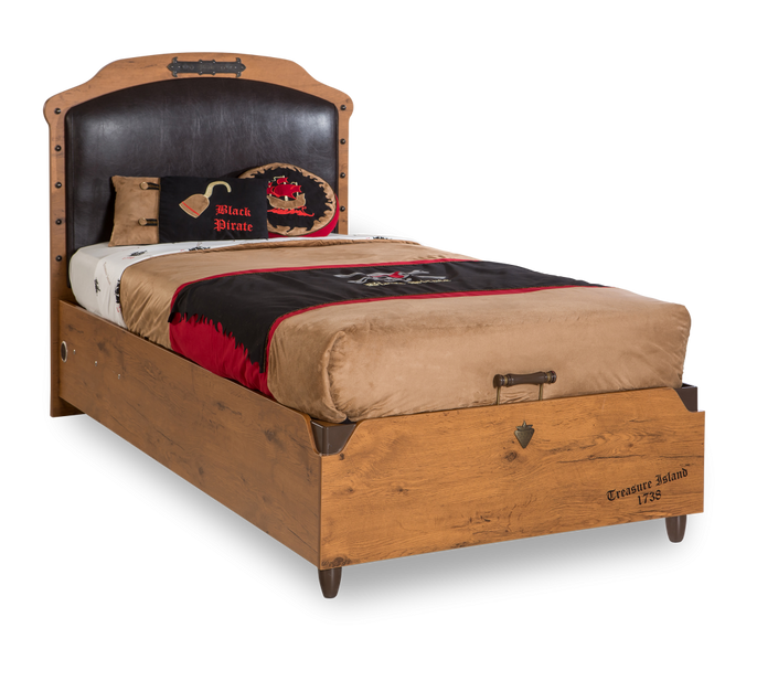 Bett mit Bettkasten Pirate (100x200cm)